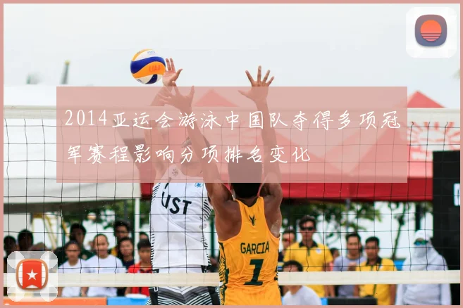 2014亚运会游泳中国队夺得多项冠军赛程影响分项排名变化